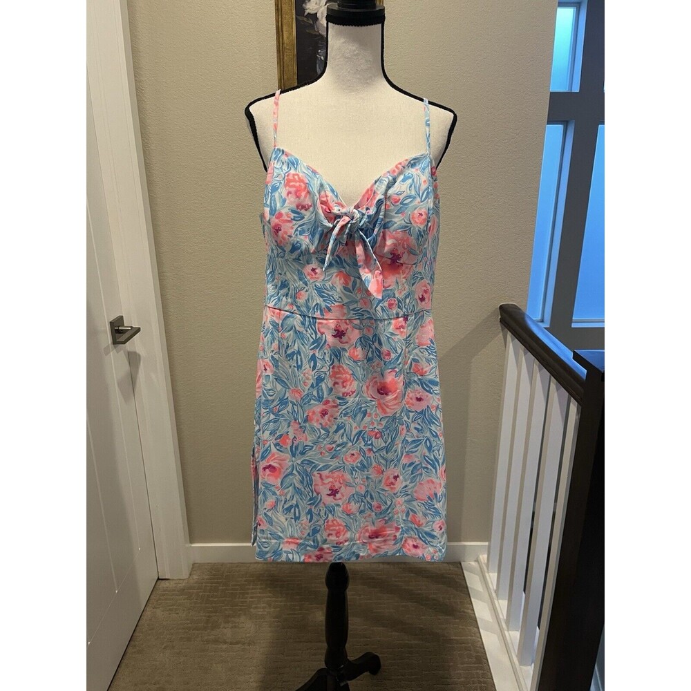 NWT Lilly Pulitzer Bente Romper in Bondi Blue My Little Peony Size 16